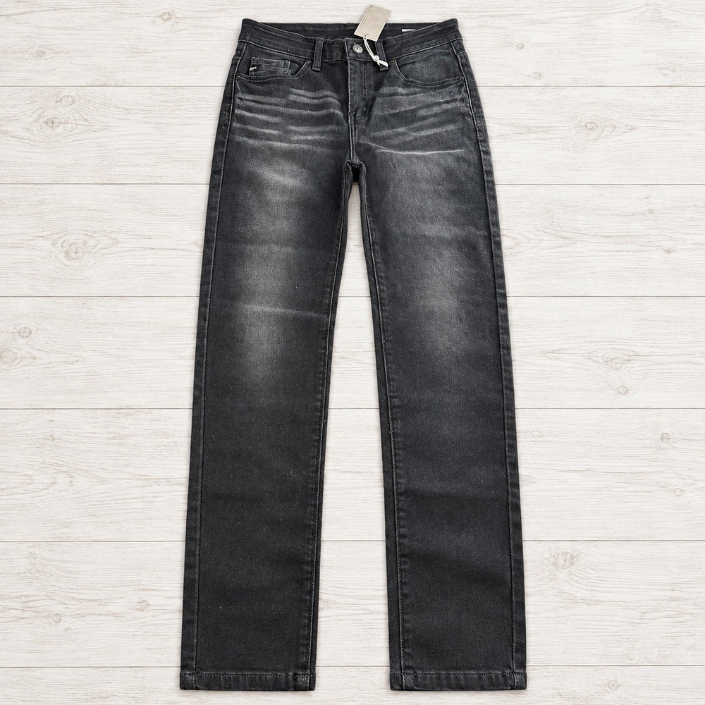 KanCan Jeans Straight Leg Faded Black Wash Denim Casual Streetwear Size 3/25